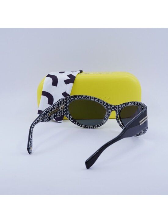 Marc Jacobs MJ 1087/S 0807 2K Sunglasses Black Cat Eye Frame, Grey AR Lenses